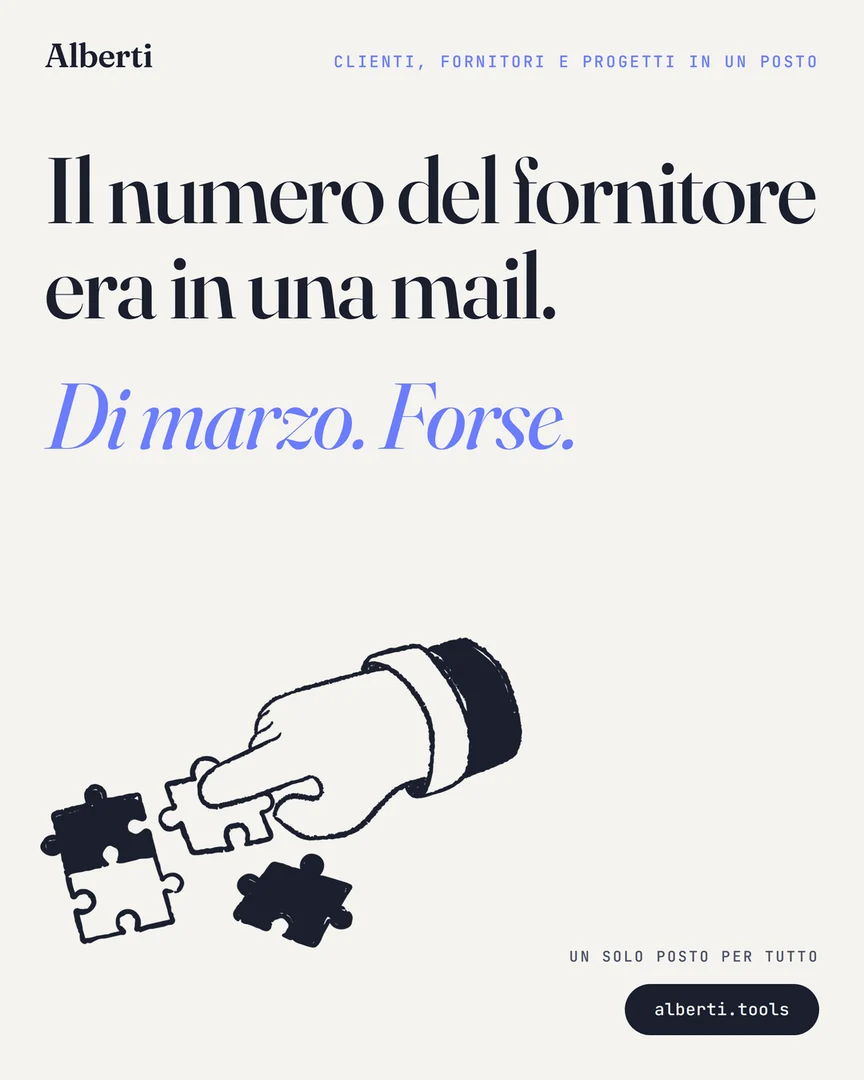Il numero del fornitore era in una mail. Di marzo. Forse.