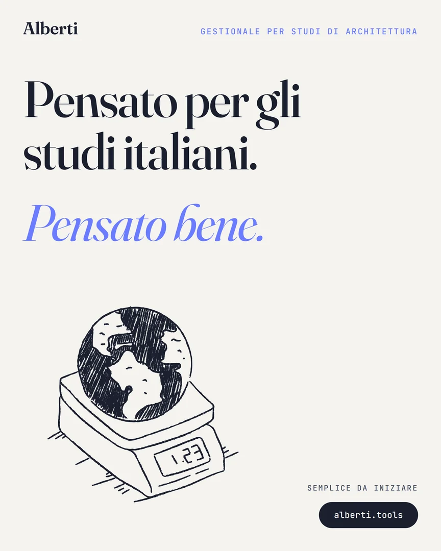 Pensato per gli studi italiani. Pensato bene.